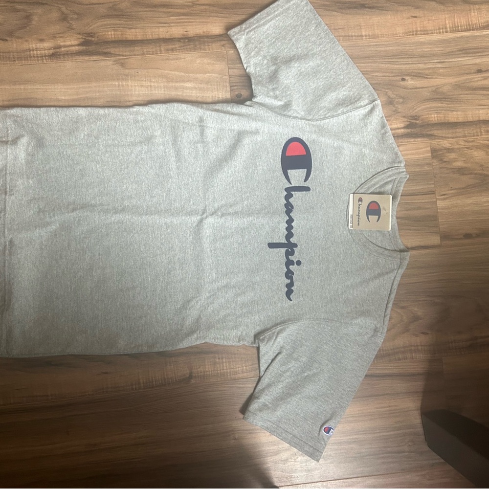 Champion Heather Gray Logo Tee